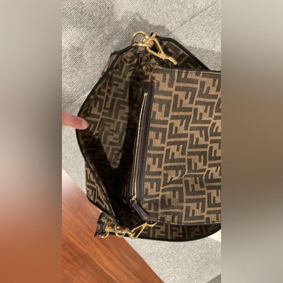 Fendi Baguette purse Brown FF jacquard fabric bag authentic - Picture 5 of 16